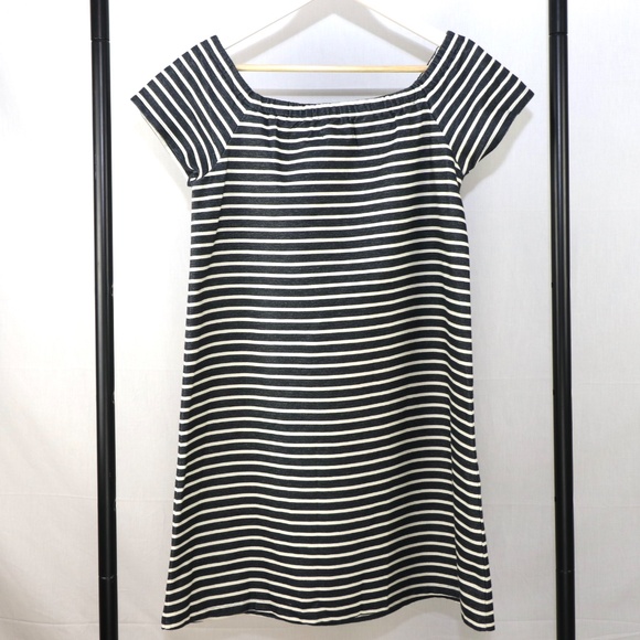 MADEWELL OFF-THE-SHOULDER STRIPED COTTON DRESS - Picture 3 of 8